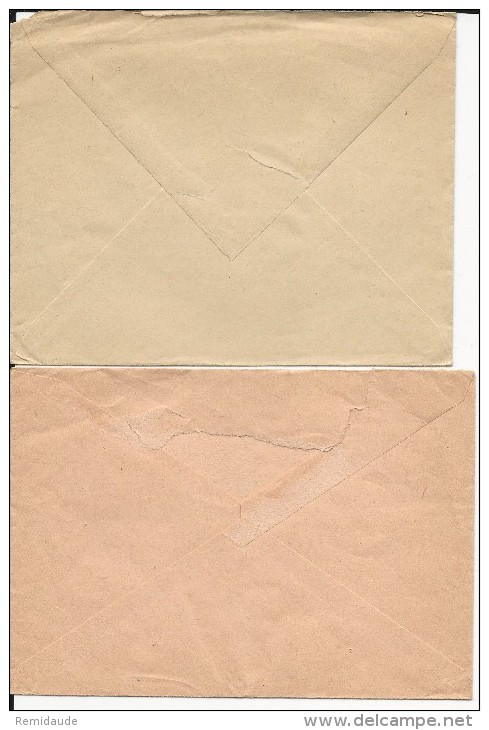 1968/70 - 2 ENVELOPPES REBUTS TAXEE Du CENTRE Des RECHERCHES De LIBOURNE Pour BREST Et CHERBOURG - 1961-....