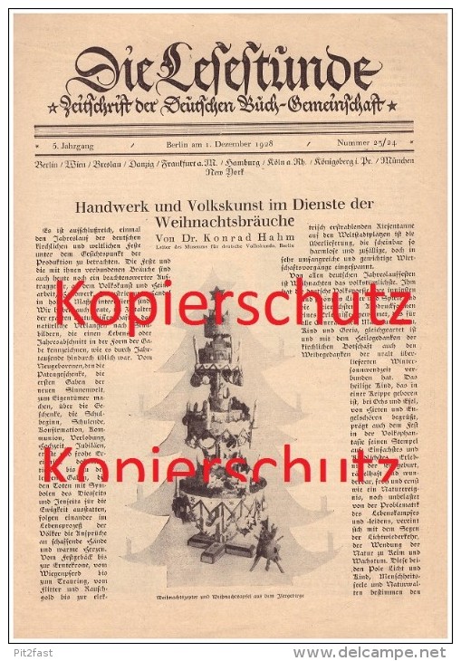 Original Zeitungsbericht - 1928 - Weihnachtsbräuche , Volkskunst , Erzgebirge , Schnitzerei , Thüringen , Weihnachte !!! - Anges