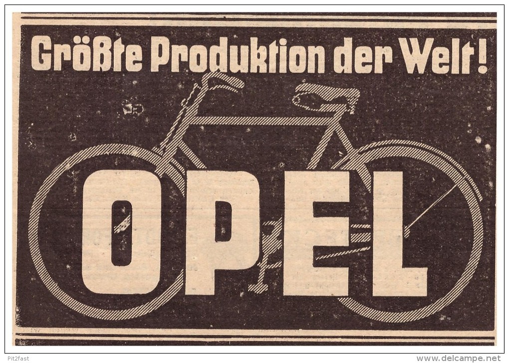 Original Werbung - 1928 - OPEL , Fahrrad , Fahrräder , Motorrad , Motorräder !!! - Motorräder