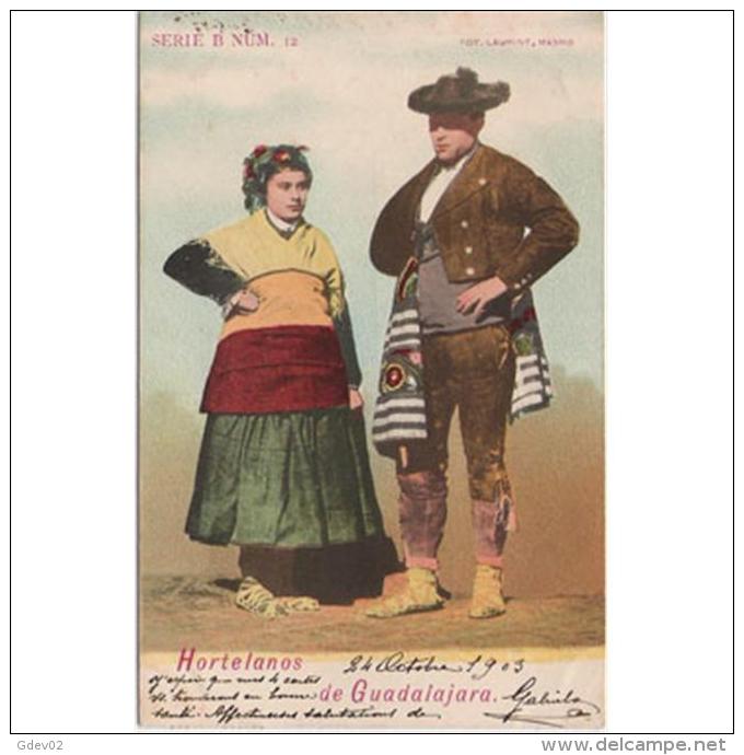 GDLJRTP6708CPA-LFT5150TMOD.Tarjeta Postal DE GUADALAJARA.Trajes Tipicos De HOTTELANOS De Guadalajara(España).1903 - Moda