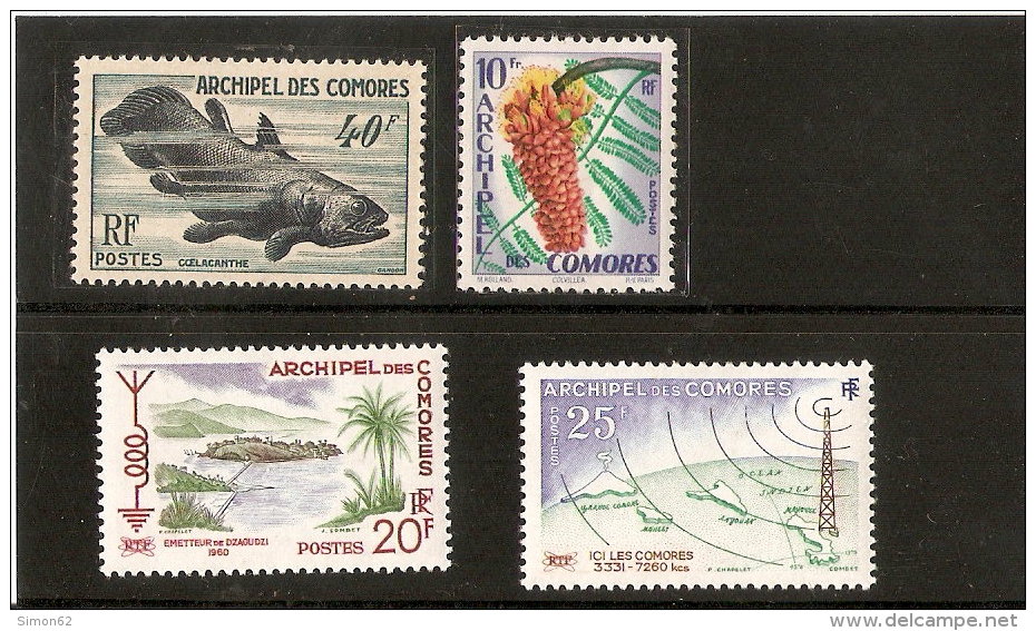 ARCHIPEL DES  COMORES   LOT TIMBRES  NEUFS * * N °13/16  ET17/18  *   DE 1954/60 - Unused Stamps