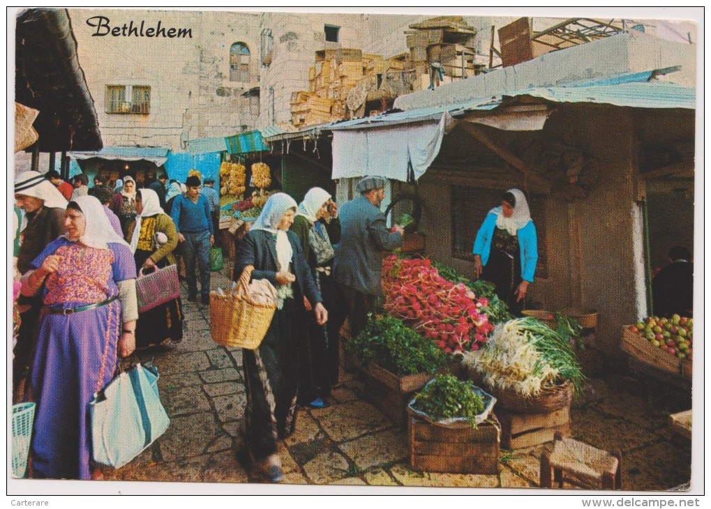 PALESTINE,BETHLEHEM,israe L,jerusalem,ville  Sainte,market Place,place Du Marché,avant Le Partage Des Territoires ,rare - Palästina