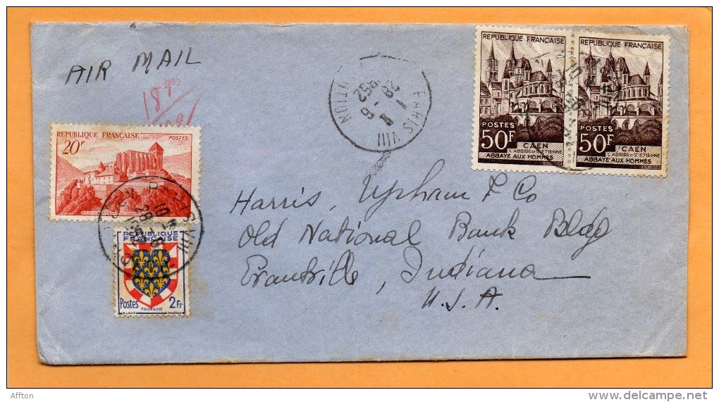 France 1952 Cover Mailed To USA - Altri & Non Classificati