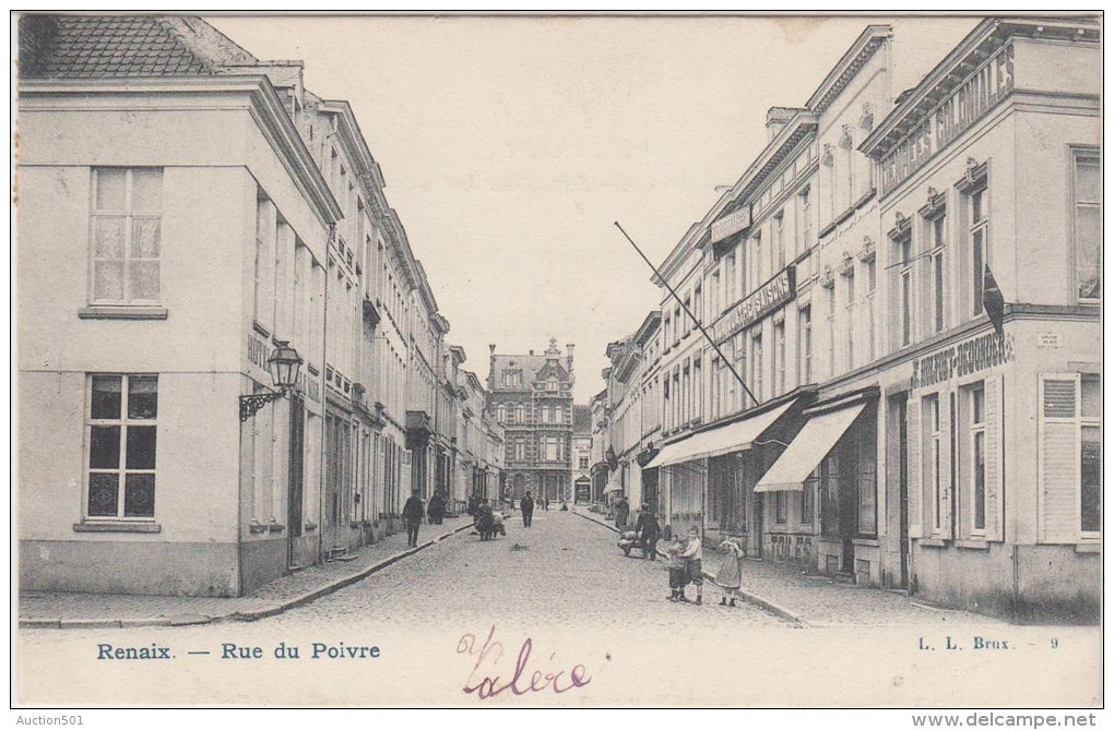 24488g DENREES COLONIALES - AUX QUATRE SAISONS FOURRURES TOILES - RUE Du POIVRE - Renaix - 1906 - Ronse