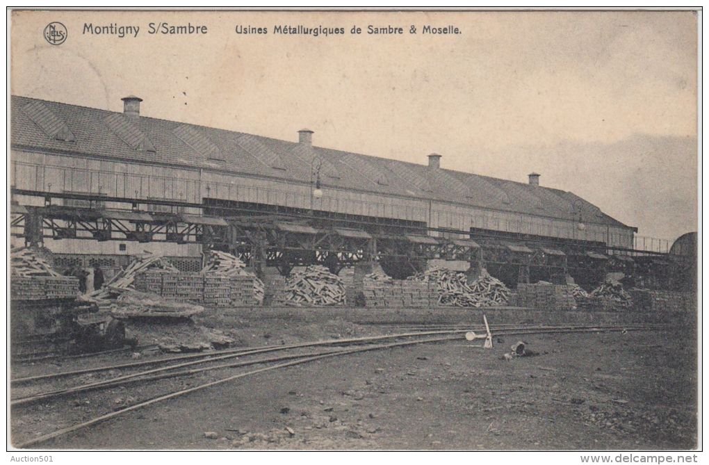 24516g  USINES METALLURGIQUES De SAMBRE &amp; MOSELLE - RAIL - AIGUILLAGE - Montigny Sur-Sambre - 1907 - Charleroi
