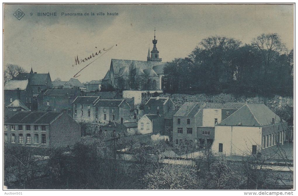 24540g  VILLE HAUTE - PANORAMA  - Binche - 1908 - SBP 9 - Binche