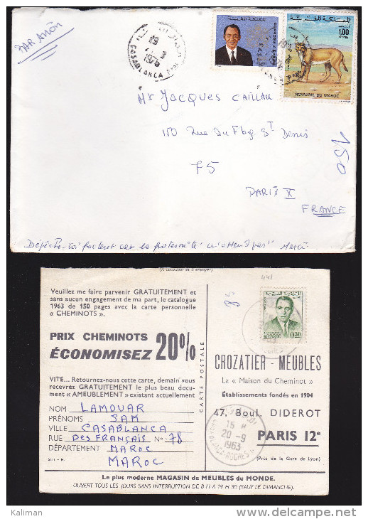 Maroc - lot de 38 lettres et devant de lettres