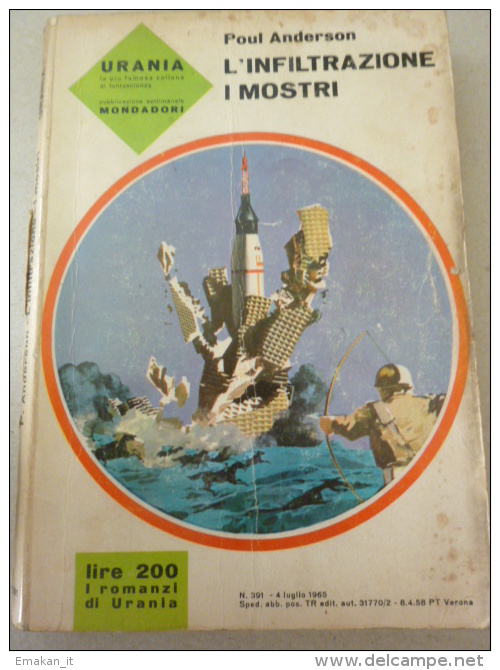 # URANIA N 391 - L'INFILTRAZIONE I MOSTRI - BUONO - Sci-Fi & Fantasy