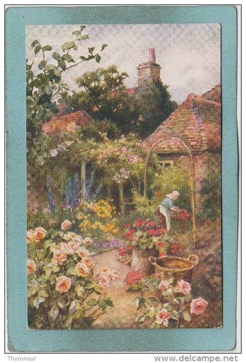 COTTAGE  GARDENS -  TUCK´S  " OILETTE "  -  BELLE CARTE   - - Tuck, Raphael