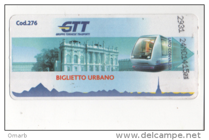 Alt638 N.2 Biglietto Autobus Metro Ticket Bus, Billet Torino Turin Piemonte GTT Castello Parco Valentino Palazzo Madama - Europa