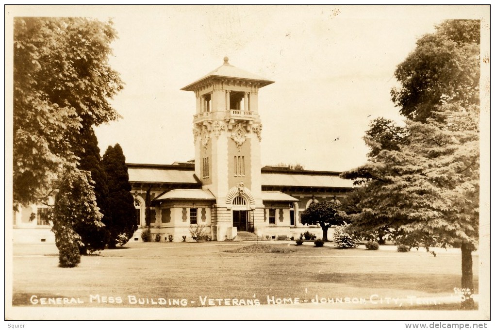 Veterans Home, Gen.Mess Building, Real Photo Postcard - Johnson City