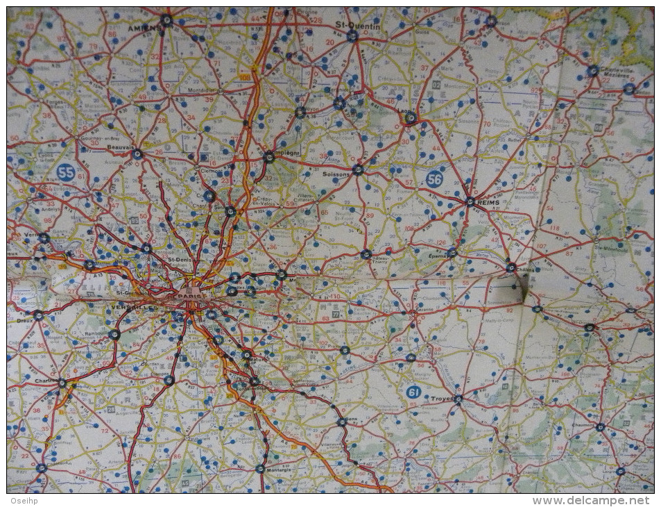 Carte MICHELIN TOTAL 1967 La Route France Nord & Sud - Michelin (guide)