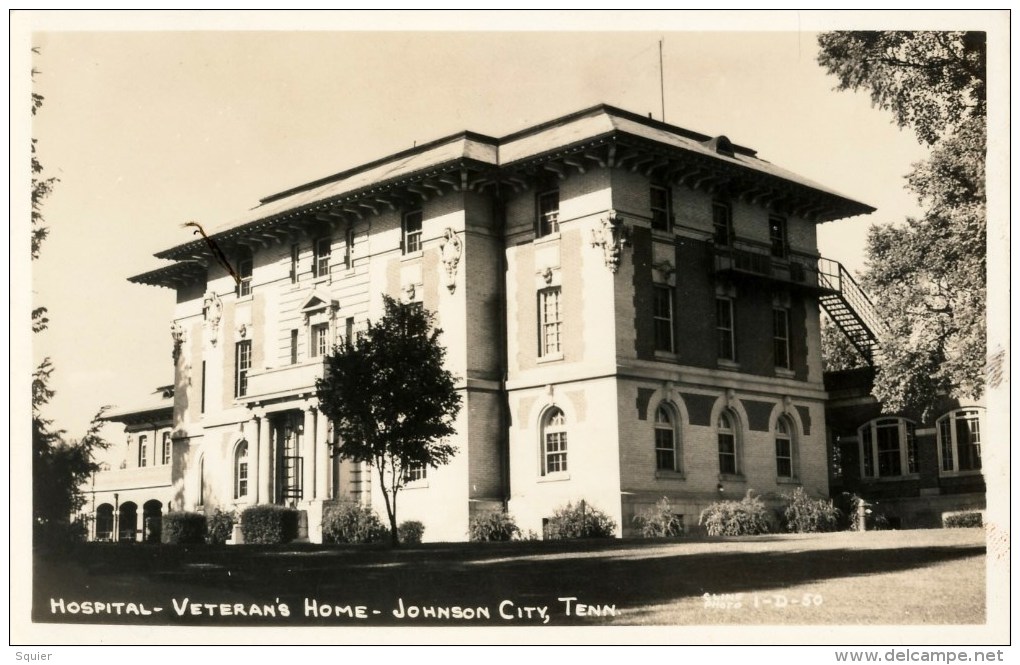 Hospital, Veterans Home, Real Photo Postcard - Johnson City