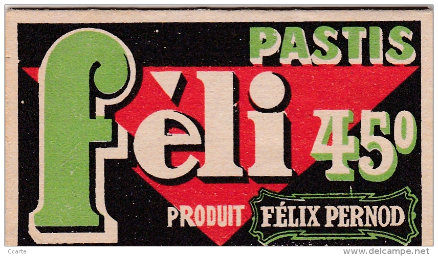 ALCOOL / ABSINTHE / Paquet De Feuilles Pour Pour Rouler Le Tabac Félix Pernod - Pastis Féli 45°. - Alcools