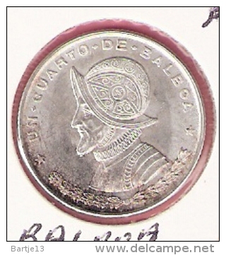 PANAMA 1/4 BALBOA 1961 SILVER KM25 - Panamá