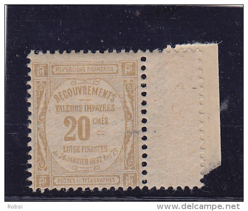 France Taxe N 45, Neuf Sans Trace De Charnière, Bord De Feuille - 1859-1959 Neufs