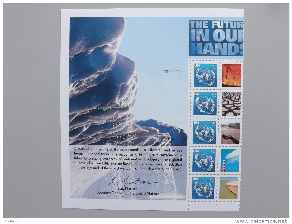 UNO-New York 1062 Personalized Zehnerblock  S20 **/mnh, Klimawandel - Unused Stamps