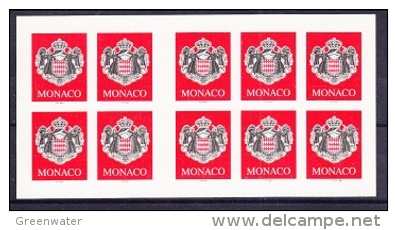 Monaco 2000 Coat Of Arms Booklet With Self Adhesive Stamps ** Mnh (19316) - Carnets