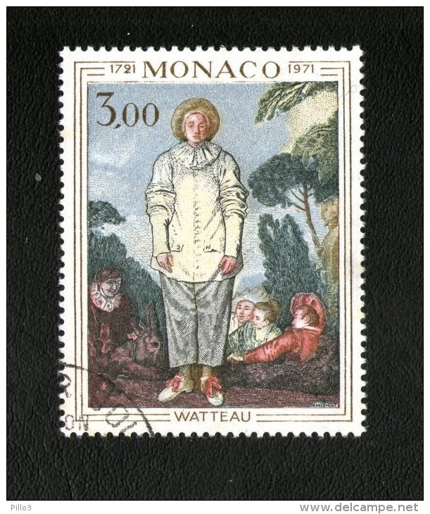 Principato Di  MONACO :    Quadro Di   A. Watteau    USATO    Del   18.01.1972 - Usados