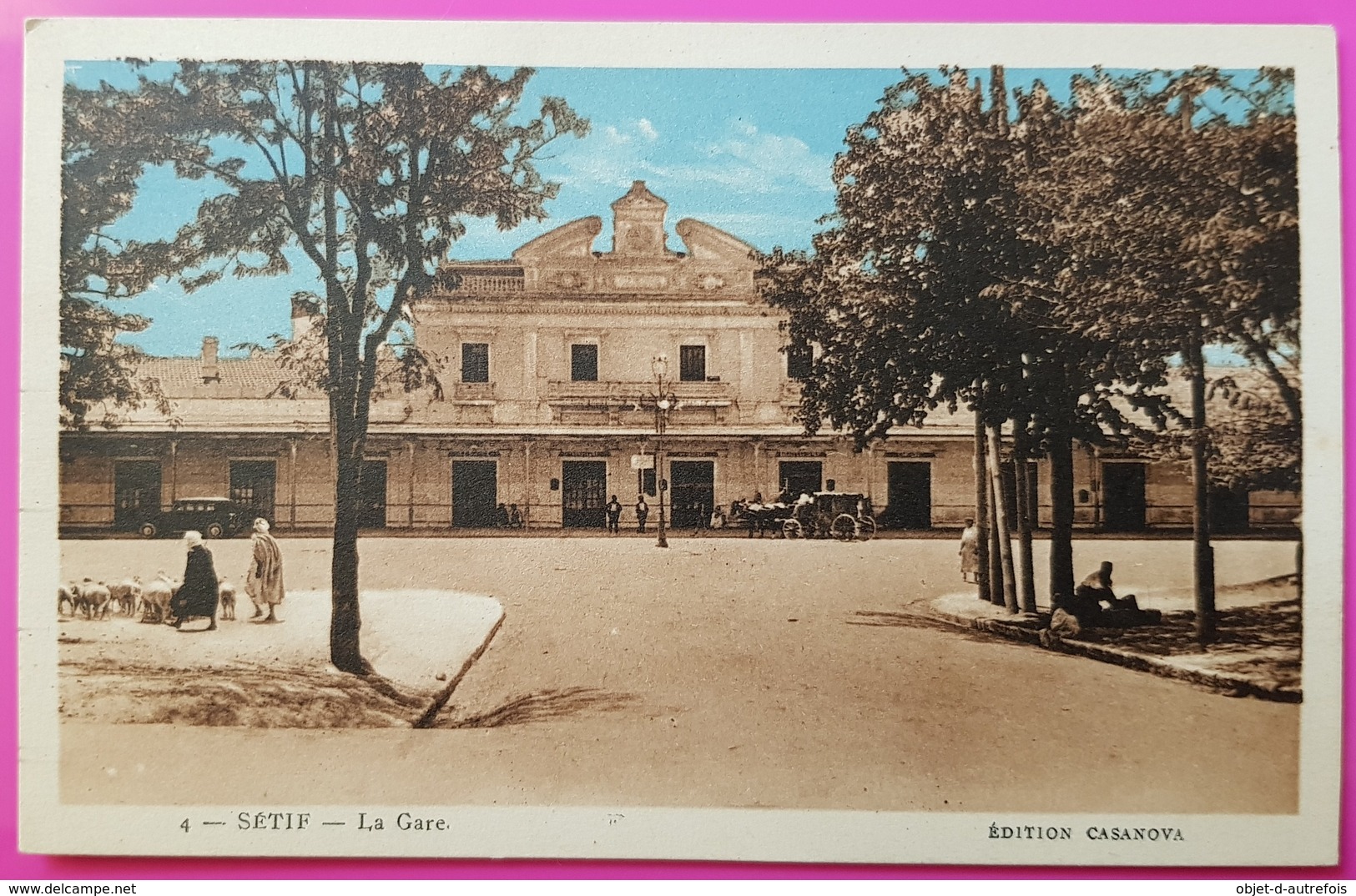 Cpa Sétif La Gare 1932 Carte Postale Algérie - Sétif