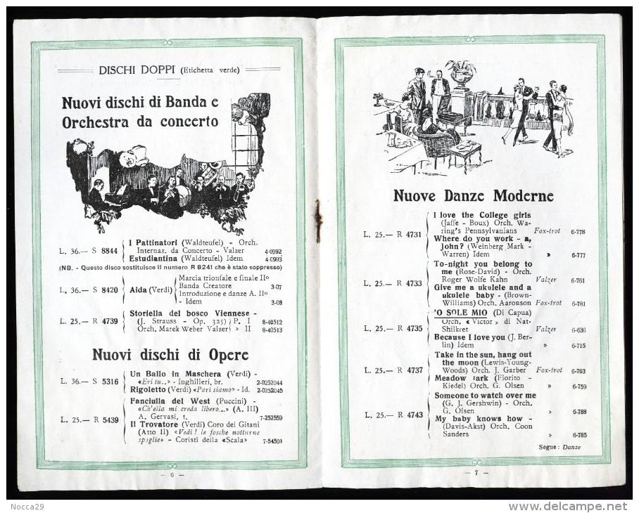 LIBRETTO LA VOCE DEL PADRONE 1927  PRESENTAZIONE NUOVI DISCHI PABLO CASALS LANDON ROLAND ALBERTO COATES SCHALJAPIN - Affiches & Posters