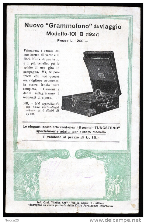 LIBRETTO LA VOCE DEL PADRONE 1927  PRESENTAZIONE NUOVI DISCHI PABLO CASALS LANDON ROLAND ALBERTO COATES SCHALJAPIN - Affiches & Posters