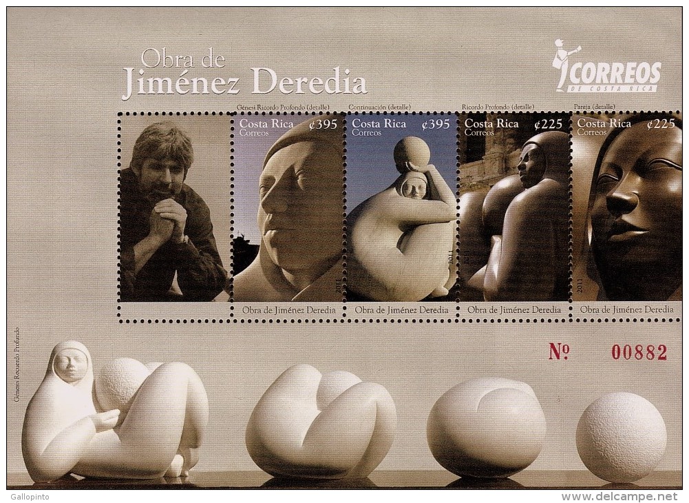 Costa Rica Sculptures By Jimenez Deredia Sc 637 MNH 2011 - Costa Rica