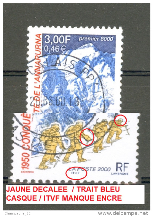 2000  N°  3331  CONQUÊTE DE L'ANNAPURNA 20 . 6 . 2000  OBLITÉRÉ - Usati
