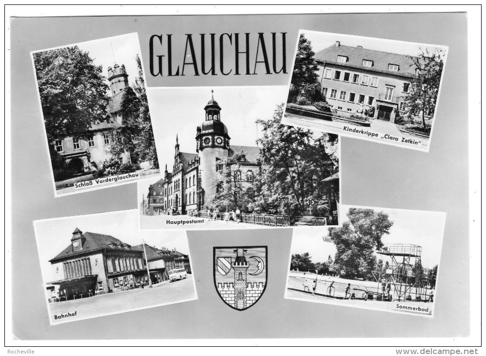 Allemagne-Saxe- GLAUCHAU- Multivues- Noir Et Blanc- - Glauchau