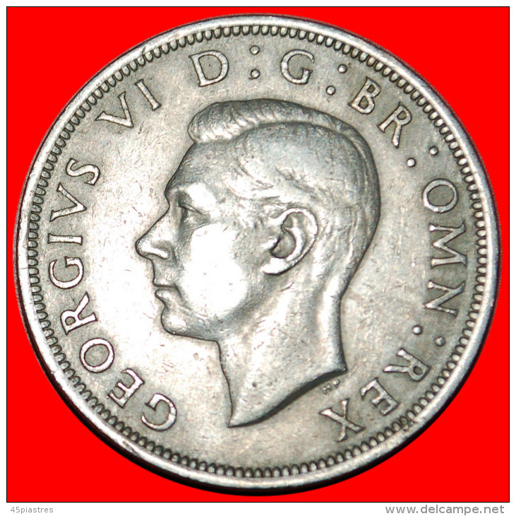 * COAT OF ARMS  GREAT BRITAIN  HALF CROWN 1948! GEORGE VI (1937-1952)  LOW START NO RESERVE! - K. 1/2 Crown