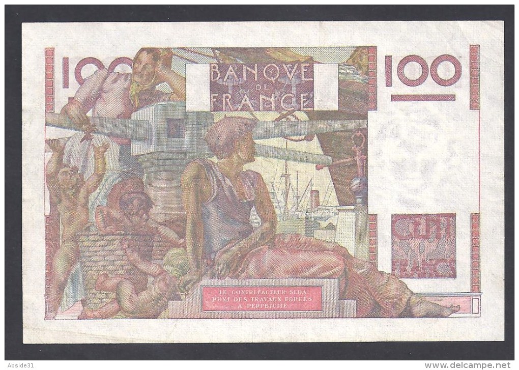 100 Francs " Jeune Paysan " Du  3 - 12 - 1953 - 100 F 1945-1954 ''Jeune Paysan''