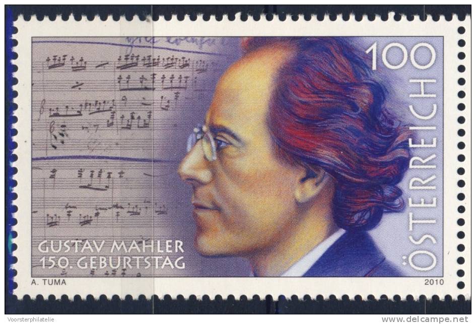 OOSTENRIJK ÖSTERREICH AUSTRIA AUTRICHE 2010 GUSTAV MAHLER VERY FINE MNH ** - Ongebruikt