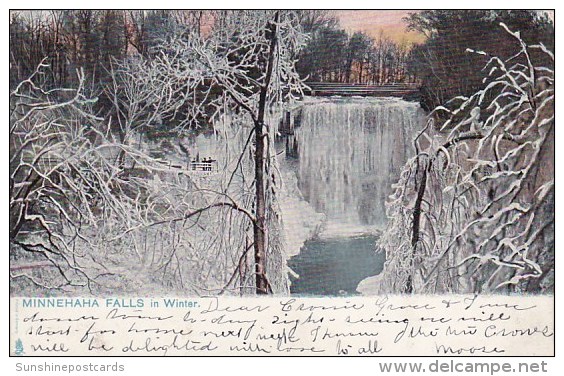 Minnehaha Falls In Winter Saint Paul Minnesota 1906 - St Paul