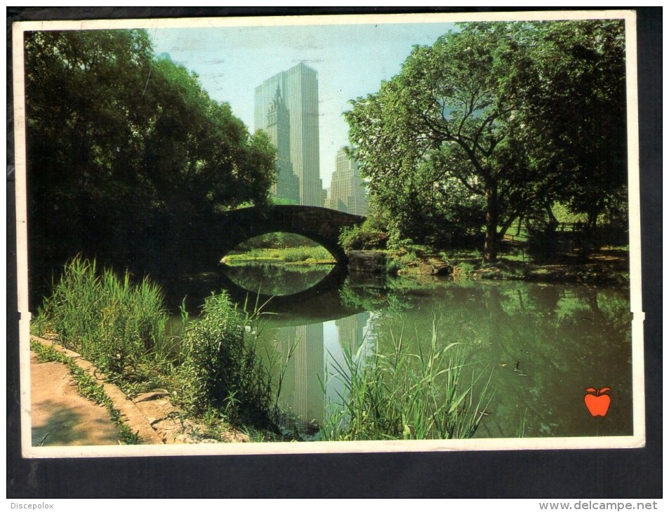 J1372 Central Park, New York City And General Motors Building- Usa - Ed. Apple Prints - Used - Central Park