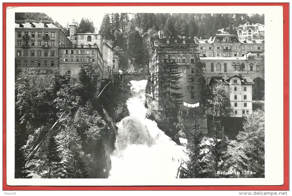 CARTOLINA VG AUSTRIA - BAD GASTEIN - Panorama - Cascata - 9 X 14 - ANNULLO 1953 - TIMBRO Gasthof Waidmansheil - Bad Gastein