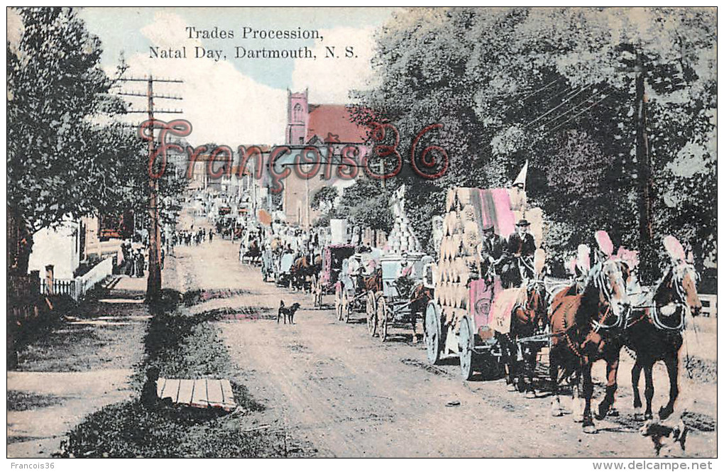 Dartmouth - Trades Procession - Natal Day  - 2 Scans - Great Condition - Halifax