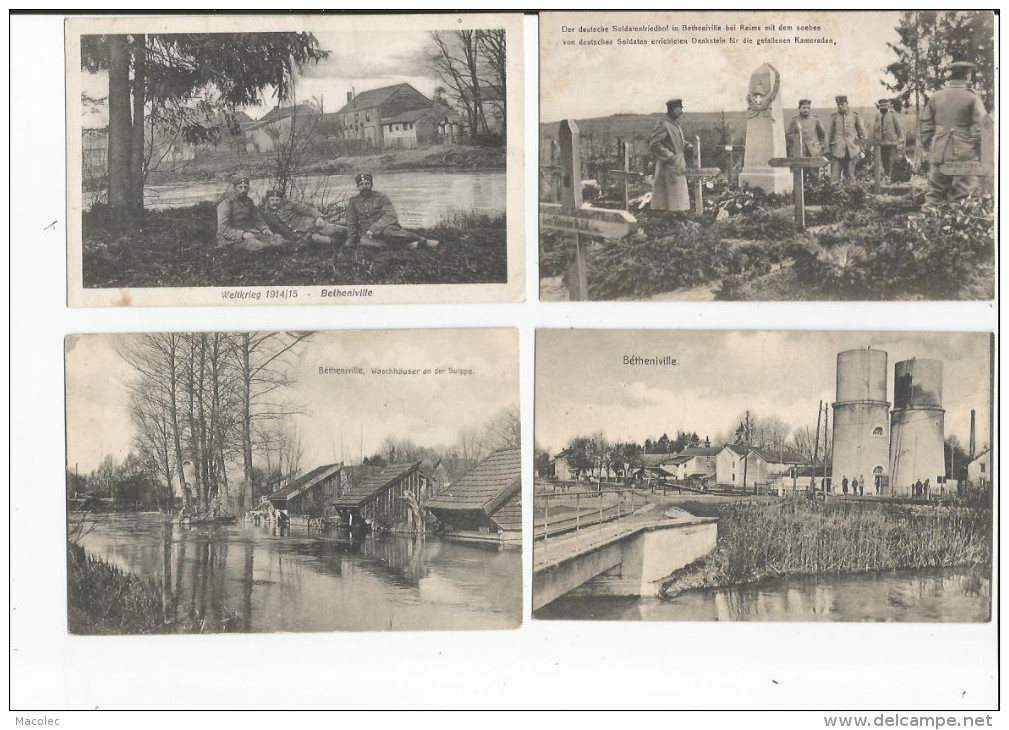 51 BETHENIVILLE 4 CARTES ALLEMANDES - Bétheniville