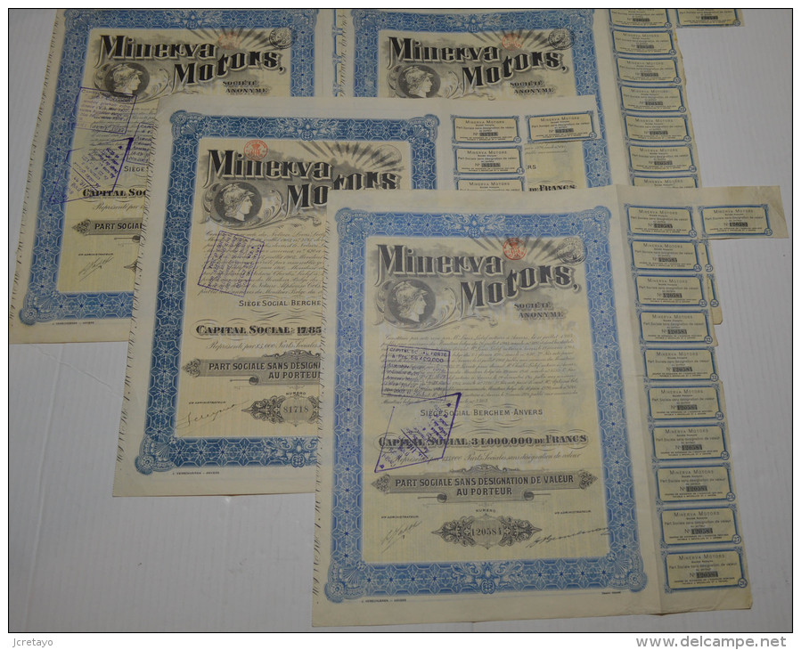4 Titres, Minerva Motors à Anvers - Automobile