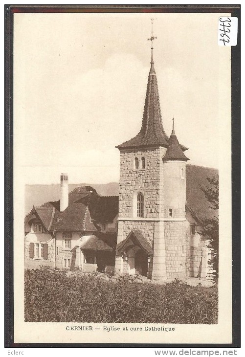 CERNIER - EGLISE ET CURE - TB - Cernier