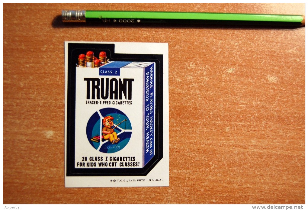 Rare Vintage 1973-1976  TRUANT Wacky Card From Series 6 Sticker Decal - Other & Unclassified