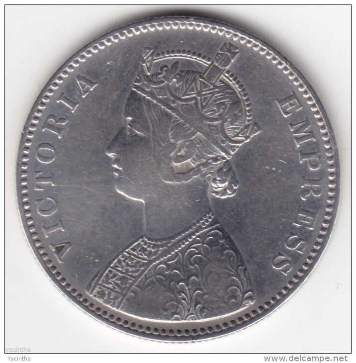 @Y@    BRITISH INDIA    1 Rupee 1884 High Grade (2335) - Inde