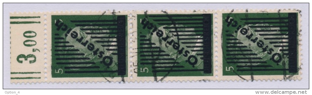 °Österreich Austria 1945 ANK 668 Iy+z+x Mi 668 Ib+c+a 13+14+15 Gitterlinien Attest Sturzeis Strip Streifen Used - Gebraucht