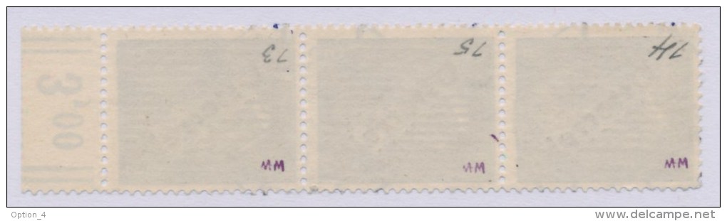 °Österreich Austria 1945 ANK 668 Iy+z+x Mi 668 Ib+c+a 13+14+15 Gitterlinien Attest Sturzeis Strip Streifen Used - Gebraucht