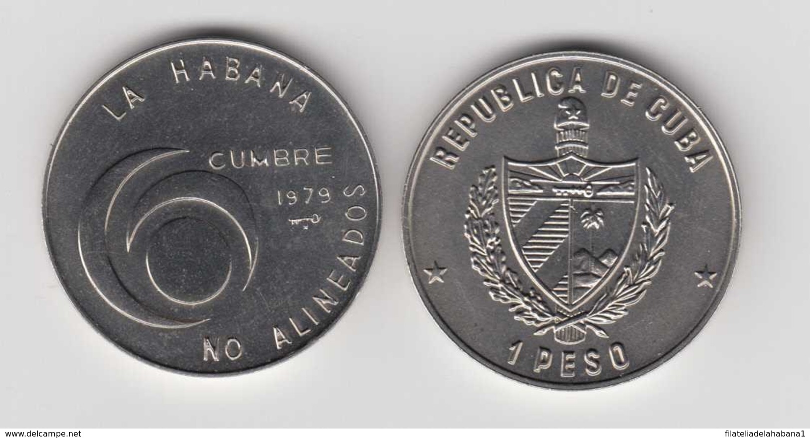 1979-MN-2 CUBA. KM 191.1$. 1979. COPPER- NICKEL. SEXTA CUMBRE DE PAISES NO ALINEADOS. - Cuba