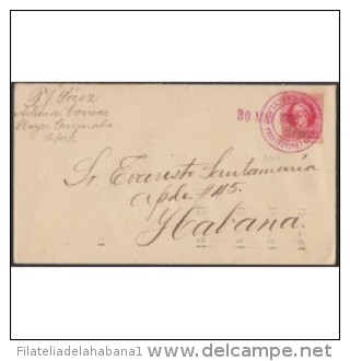 1917-H-81 CUBA. 1917. 2c PATRIOTAS. CARTA CON LA RARA MARCA POSTAL "PLAYA DE GUANABO". 1936. - Lettres & Documents