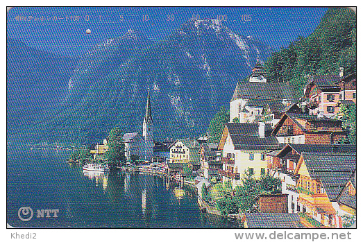 Télécarte Japon / NTT 111-065 - Site AUTRICHE / HALLSTATT ** ONE PUNCH ** - AUSTRIA - Japan Phonecard - Paysages