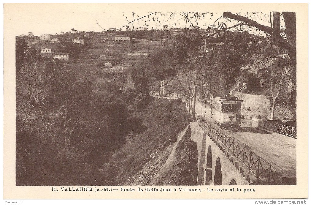 06 VALLAURIS TRAM GOLFE JUAN A VALLAURIS RAVIN & PONT SUPERBE - Vallauris