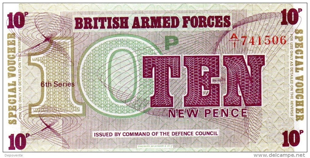 NEUF : BILLET DE 10 NEW PENCE - BRITISH ARMED FORCES - 1972 - British Troepen & Speciale Documenten