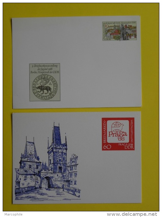 ALLEMAGNE - RDA / LOT DE 10 ENTIERS POSTAUX PRIVES ILLUSTRES  / 5 IMAGES (ref 565) - Lots & Kiloware (max. 999 Stück)