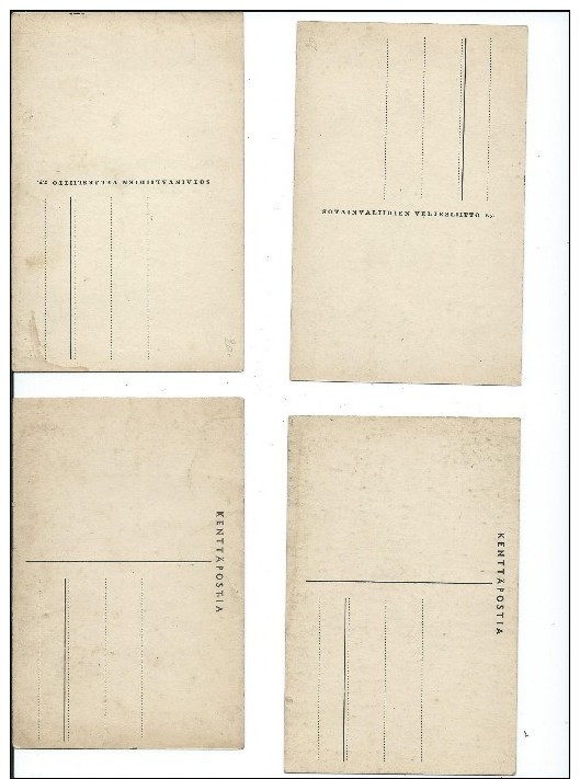 Lot De Cartes Humoristiques.A Vérifier,Finlande,pour Les Invalides De Guerre.4 Cartes. - Other & Unclassified